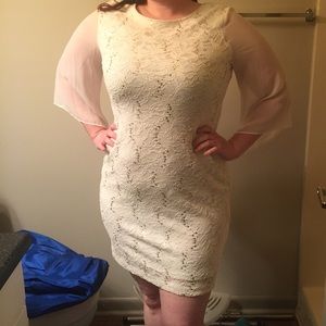 White Sequin Bodycon Dress